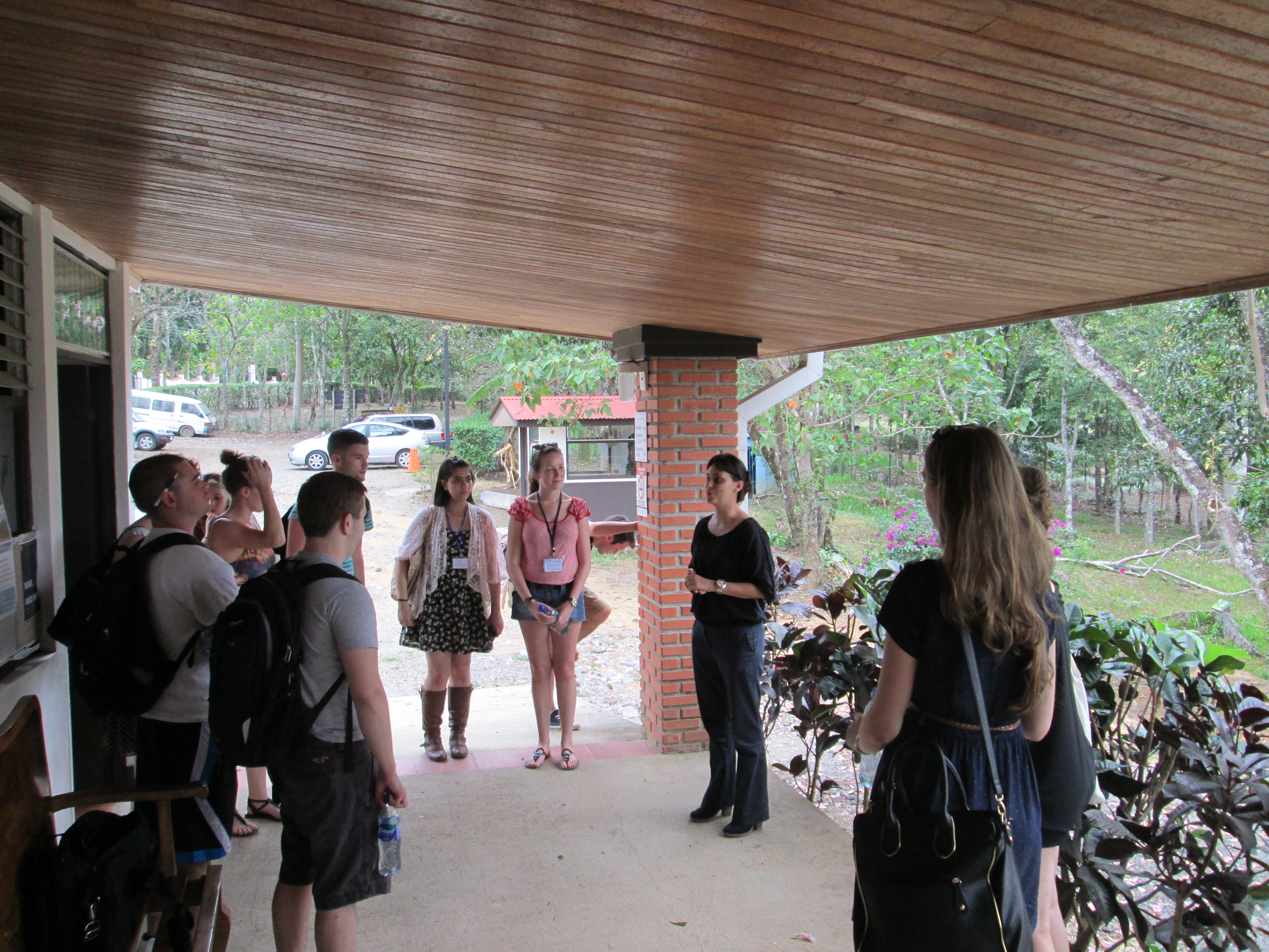 Pace University students take a tour of the UN University of Peace in Costa Rica before their participation in a Model UN conference in March.