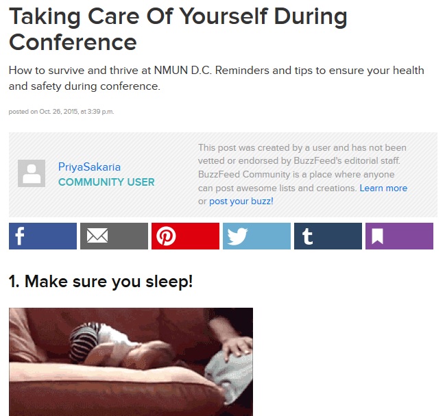 Taking Care of Yourself Buzzfeed